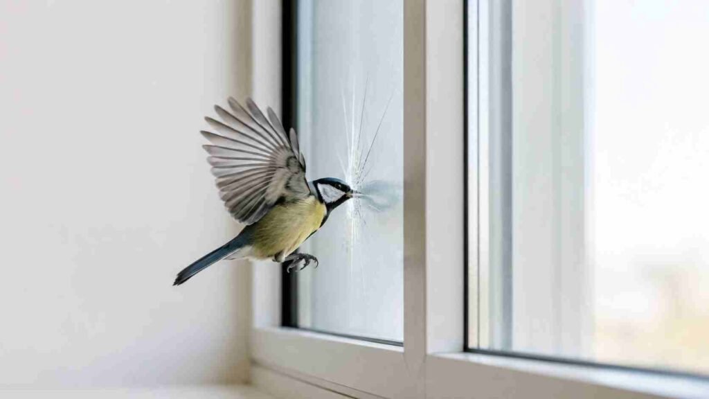 spiritual meanings of bird keeps flying into window