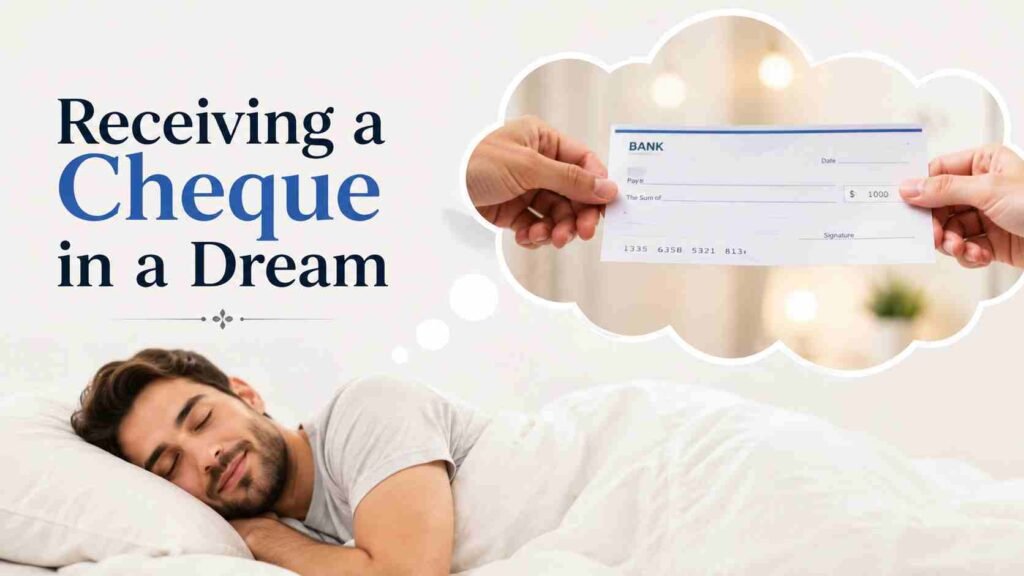 spiritual meanings of receiving a cheque in a dream