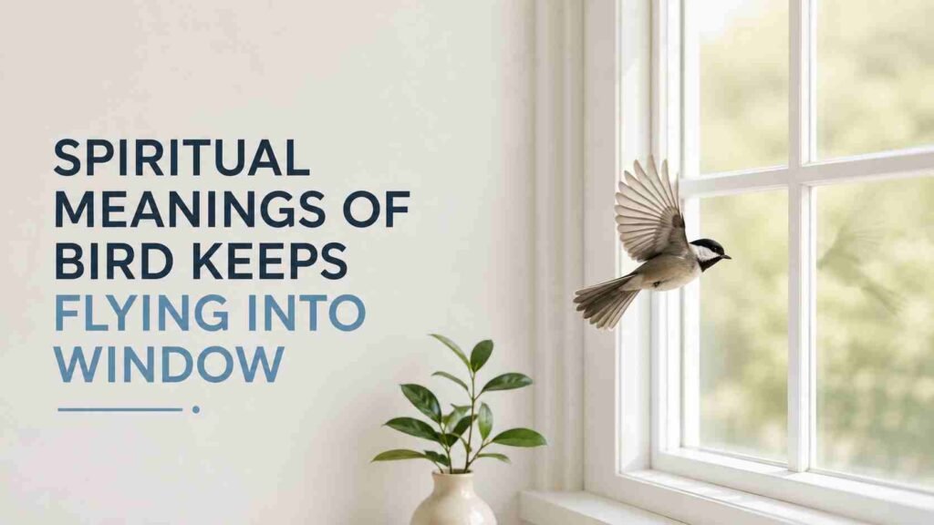 spiritual meanings of bird keeps flying into window