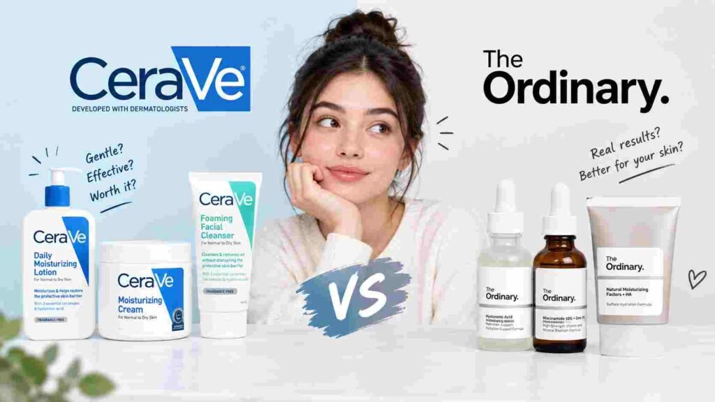 i am a genz woman. how does cerave compare to the ordinary in terms of skincare effectiveness?